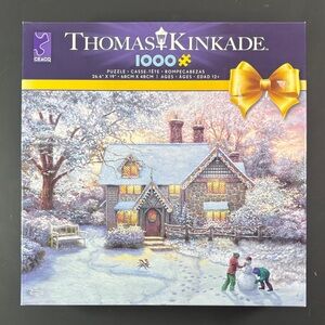 Christmas at Gingerbread Cottage 1000 Piece Jigsaw Puzzle by Thomas Kinkade